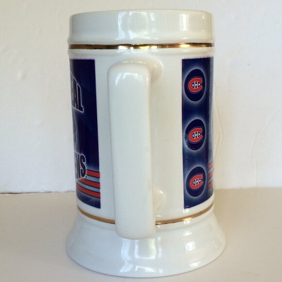 Montreal Canadiens NHL Team Beer Stein Mug Handle Ceramic White Logo - Picture 2 of 7